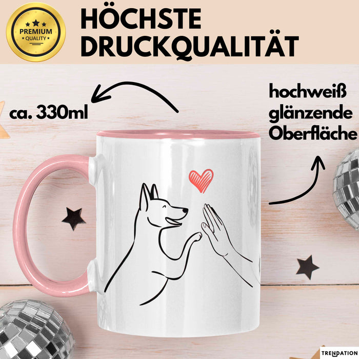Labrador Retriever Hund Tier Tasse Geschenk Lustige Geschenkidee Spruch Rosa Trendation
