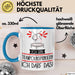 Geschenk für Trampolinspringerin Tasse Lustige Geschenkidee Geburtstag Ich Bin Trampolinspringerin Ich Darf Das Blau Trendation