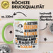 Drum-and-Bass-DJ Geschenk Tasse Lustiger Spruch Erheben Sie Sich Der Drum-and-Bass-DJ Betritt den Raum Grün Trendation