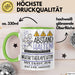 Musiktherapeutin Tasse Geschenk Lustig Abstand Halten Hochleistungs-Musiktherapeutin Mit Drang Zur Perfektion Bei Der Arbeit Grün Trendation