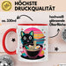 Katzen Tierliebhaber Tasse Geschenk Lustige Geschenkidee Spruch Katze Isst Ramen Nudeln Rot Trendation