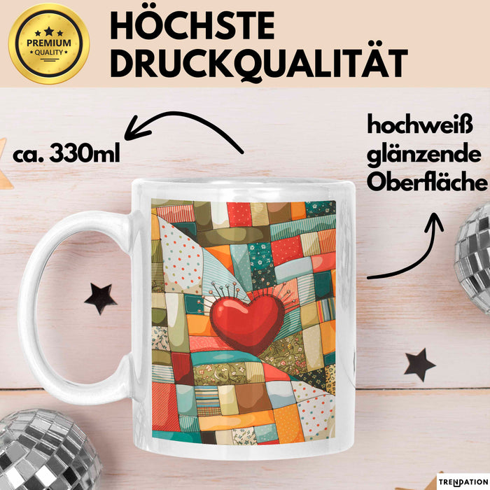 Quilter Tasse Geschenk Lustige Geschenkidee Spruch Für Patchwork Fans Weiß Trendation
