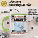 Taucher Tasse Geschenk für Taucher Geburtstag Lustiger Spruch Kaffee-Becher Was Ist Deine Superkraft Grün Trendation