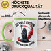 Sensenmann Tasse Geschenk Lustige Geschenkidee Spruch So Viele Idioten Und Nur Eine Sense Grün Trendation
