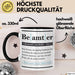Beamter Tasse Geschenk Humorvoll Kollege Abschiedsgeschenk Schwarz Trendation