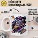 Pizzaesser Tasse Geschenk Katze isst Pizza im Weltall Lustig Weiß Trendation