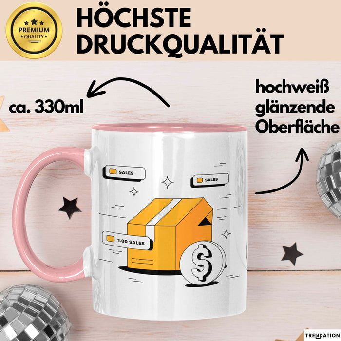 Shopify Verkäufer Tasse Geschenk Lustige Geschenkidee Spruch Für Online Shop Besitzer Rosa Trendation