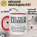 Deutschlehrer Unterricht Tasse Geschenk Lustige Geschenkidee Spruch Deutsch Lehrer Rot Trendation