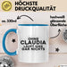 Claudia Tasse Ohne Claudia Laeuft Hier Gar Nichts Geschenk Blau Trendation