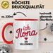 Ilona Tasse Geschenk Ich Bin Vollkommen Ilona Geschenkidee Geburtstag Rot Trendation