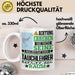 Tauchlehrer Geschenk Tasse Lustiger Spruch Erheben Sie Sich Der Tauchlehrer Betritt den Raum Weiß Trendation