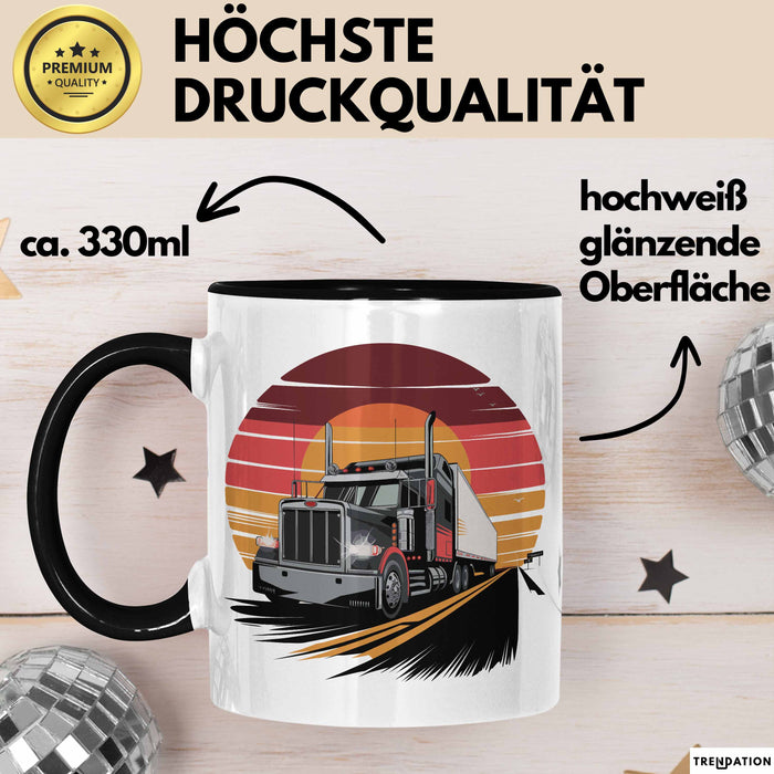 Lkw Fahrer Tasse Geschenkidee für Trucker Lustiger Spruch Trendation