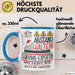 Survival-Expertin Tasse Geschenk Lustig Abstand Halten Hochleistungs-Survival-Expertin Mit Drang Zur Perfektion Bei Der Arbeit Blau Trendation