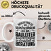 Bauleiter Tasse Geschenk Natürlich Führe Ich Selbstgespräche Baustellen-Leiter Weiß Trendation