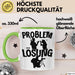 Fotograf Tasse Geschenk für Fotograf Männer Geschenkidee Problem und Lösung Fotografieren Grün Trendation