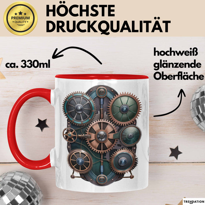 Mechaniker Tasse Geschenkidee für Kfz Techniker Rot Trendation