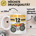 12. Geburtstag Geschenk Tasse Becher Jungs Trucks Geburtstagsgeschenk Ich Bin 12 Weiß Trendation