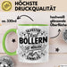 Silvester Ohne Böllern Ist Möglich Aber Sinnlos Tasse Geschenk Silvester-Fan Dekoration 2025 Deko Kaffee-Becher Grün Trendation