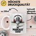 Podcast Gastgeber Tasse Geschenk Lustige Geschenkidee Spruch Für Audio Geschichtenerzähler Weiß Trendation