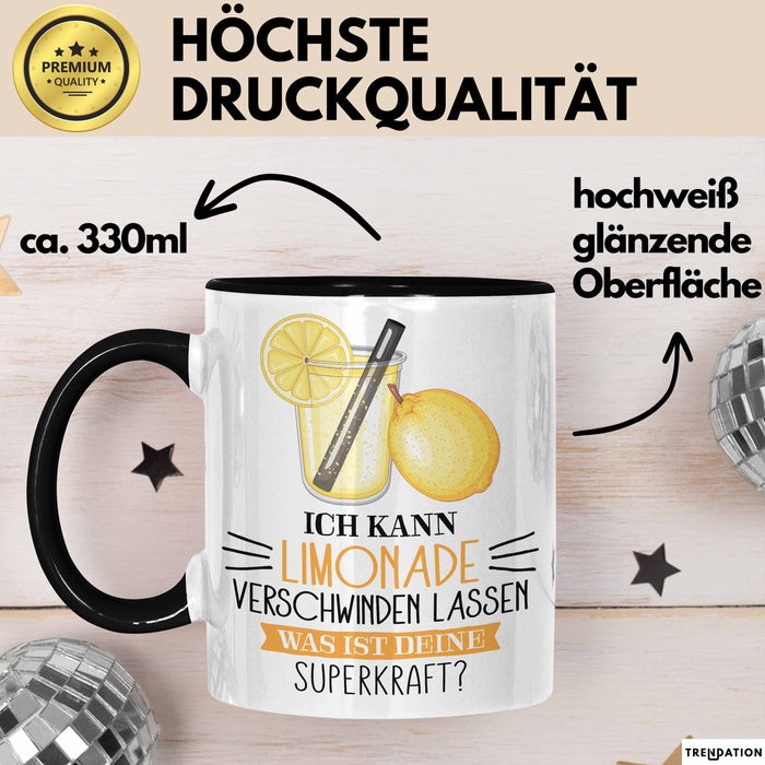 Limonade-Liebhaber Tasse Geschenk Ich Kann Limonade Verschwinden Lassen Was Ist Deine Superkraft Becher Geschenkidee Limonade Kaffee-Becher Trendation