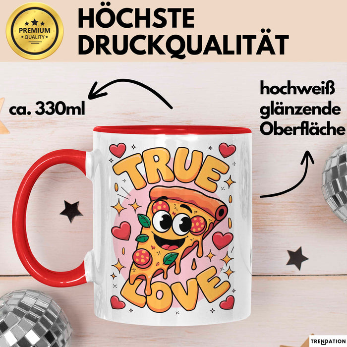 Pizza Liebhaber Tasse Geschenk Lustige Geschenkidee Spruch Für Käse Liebhaber Rot Trendation