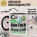 Gärtner Ausbildung Tasse Geschenk Ich Bin Gärtner In Der Ausbildung Ich Darf Das Geschenkidee Spruch Schwarz Trendation