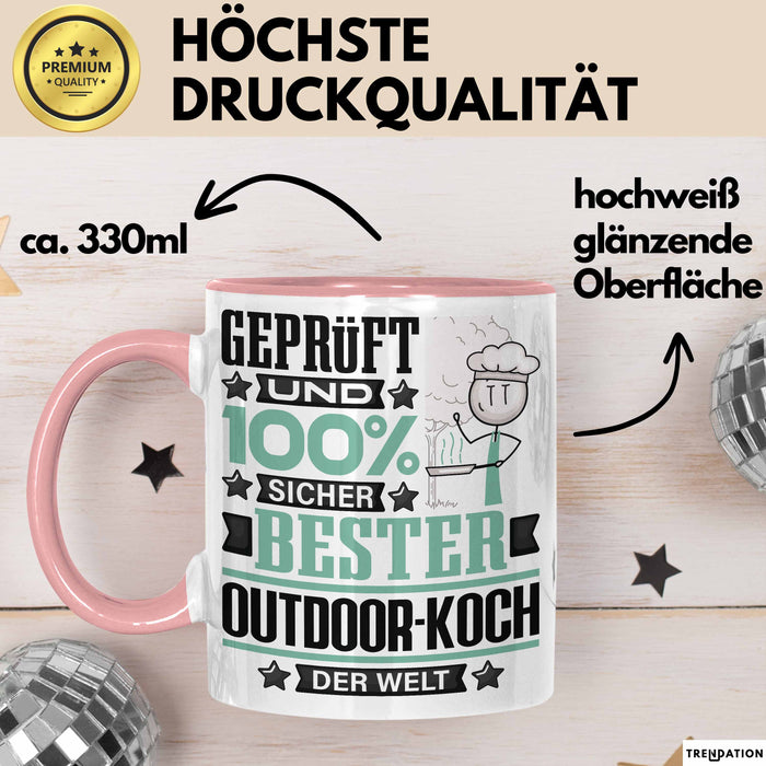 Outdoor-Koch Geschenk Lustiger Spruch für Outdoor-Koch Geschenkidee Bester Outdoor-Koch Der Welt Rosa Trendation