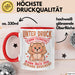 Sarkastischer Teddybär Tasse Geschenk Lustige Geschenkidee Unter Druck Arbeite Ich Am Besten Rot Trendation