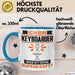 Keyboarder Tasse Geschenk für Keyboarder Geburtstag Lustiger Spruch Kaffee-Becher Was Ist Deine Superkraft Blau Trendation