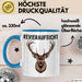 Hirschjäger Jagd Tasse Geschenk Bezirksaufsicht Spruch Blau Trendation