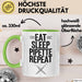 Biologe Tasse Geschenk Essen Schlafen Pipettieren Grün Trendation