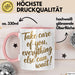 Motivierend Inspirierend Tasse Geschenk Lustige Geschenkidee Spruch Kümmere Dich Um Dich Alles Andere Kann Warten Rosa Trendation
