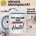 Produktivität Motivation Tasse Geschenk Lustige Geschenkidee Spruch Ich Mache Das Morgen Heute! Blau Trendation