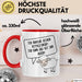 Humor Tasse Geschenk Ich brauche keinen Mittelfinger Ich Mache Das Mit Den Augen Becher Geschenk Rot Trendation