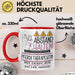 Pferdetherapeutin Tasse Geschenk Lustig Abstand Halten Hochleistungs-Pferdetherapeutin Mit Drang Zur Perfektion Bei Der Arbeit Rot Trendation