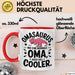 Oma Großmutter Tasse Becher Geschenk Lustige Geschenkidee Spruch Omasaurus Dinosaur Rot Trendation