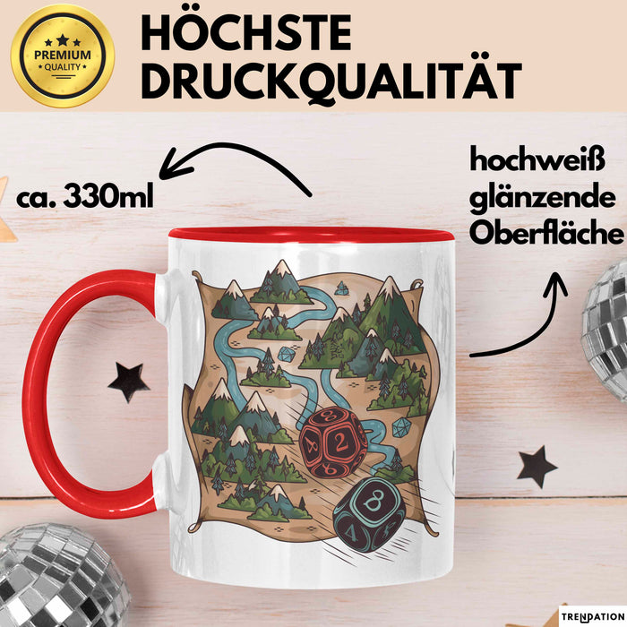 Brettspielfan Tasse Geschenkidee Tabletop Gamer Lustiger Geschenkidee Lustig Rot Trendation