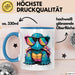 Schildkröte Tier Sonnenbrille Tasse Geschenk Lustige Geschenkidee Spruch Blau Trendation
