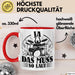Drummer Schlagzeug-Spieler Geschenk Tasse Geschenkidee Kaffee-Becher Schlagzeuger Ja Das Muss So Laut Rot Trendation