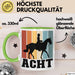 Tasse Geschenk Acht Retro Pferd Design Becher Grün Trendation