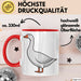 Gans Tier Gänse Bauer Tasse Becher Geschenk Lustige Geschenkidee Spruch Rot Trendation