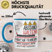 Parkour-Trainerin Tasse Geschenk Lustig Abstand Halten Hochleistungs-Parkour-Trainerin Mit Drang Zur Perfektion Bei Der Arbeit Blau Trendation