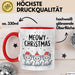 Katze Weihnachtsfeier Tasse Geschenk Lustige Geschenkidee Spruch Meowy Christmas Rot Trendation