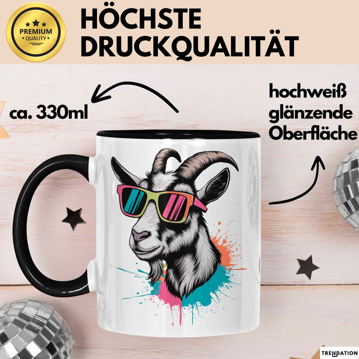 Ziegenbauer Ziegen Tier Sonnenbrille Tasse Geschenk Lustige Geschenkidee Spruch Trendation