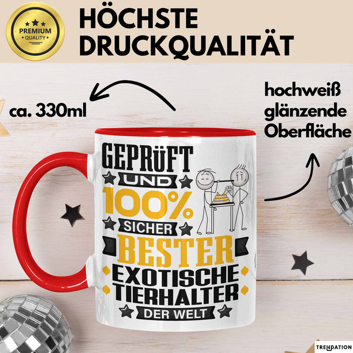 ExotischeTierhalter Geschenk Lustiger Spruch für ExotischeTierhalter Geschenkidee Bester ExotischeTierhalter Der Welt Rot Trendation