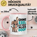 Esel Tier Tasse Geschenk Lustige Geschenkidee Spruch Ohne Esel Ist Doch Alles Doof Rosa Trendation