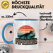 Papa Vatertag Tasse Becher Geschenk Lustige Geschenkidee Spruch Papasaurus Dinosaurier Blau Trendation
