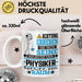Physiker Geschenk Tasse Lustiger Spruch Erheben Sie Sich Der Physiker Betritt den Raum Weiß Trendation