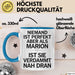 Marion Tasse Geschenk Niemand Ist Perfekt Marion Verdammt Nah Dran Geschenkidee Blau Trendation