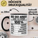 Kollegen Tasse Geschenk Bei Der Arbeit Gebe Ich Immer 100 Prozent Montag Dienstag Kaffee-Becher Trendation